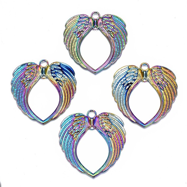 PandaHall Rainbow Color Alloy Links, Cadmium Free & Nickel Free & Lead Free, Wing, 69x65.5x3mm, Hole: 6.5mm & 3mm Alloy Wing
PandaHall Rainbow Color Alloy Links, Cadmium Free & Nickel Free & Lead Free, Wing, 69x65.5x3mm, Hole: 6.5mm & 3mm Alloy Wing