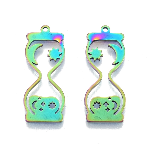 PandaHall Ion Plating(IP) 201 Stainless Steel Pendants, Hourglass, Rainbow Color, 32.5x13x1.5mm, Hole: 1.5mm 201 Stainless Steel Others
PandaHall Ion Plating(IP) 201 Stainless Steel Pendants, Hourglass, Rainbow Color, 32.5x13x1.5mm, Hole: 1.5mm 201 Stainless Steel Others