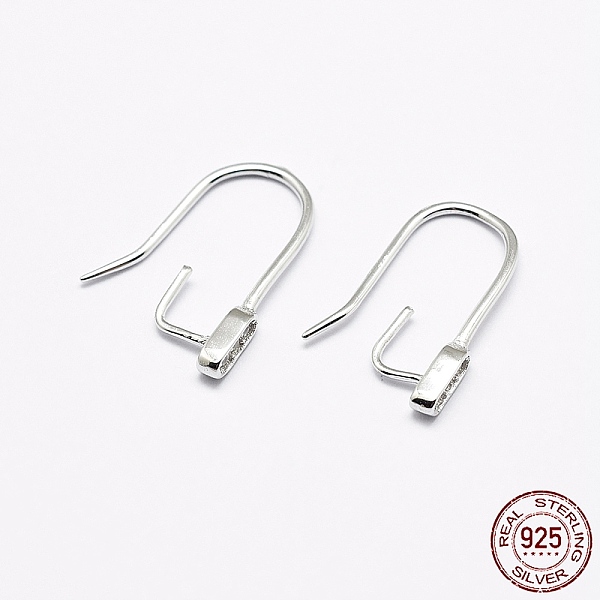 PandaHall Rhodium Plated 925 Sterling Silver Earring Hooks, with Cubic Zirconia, Platinum, 16x12x2mm, 24 Gauge, Pin: 0.5mm and 0.6mm...
PandaHall Rhodium Plated 925 Sterling Silver Earring Hooks, with Cubic Zirconia, Platinum, 16x12x2mm, 24 Gauge, Pin: 0.5mm and 0.6mm...