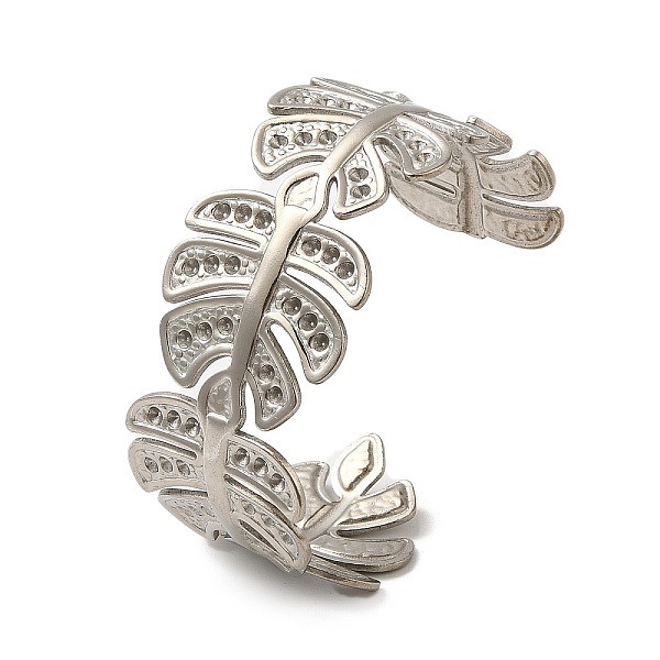 PandaHall 304 Stainless Steel Cuff Bangle, Monstera Leaf Bangle, Stainless Steel Color, Inner Diameter: 2-3/8 inch(6.1cm), 30mm, Fit for 2mm...
PandaHall 304 Stainless Steel Cuff Bangle, Monstera Leaf Bangle, Stainless Steel Color, Inner Diameter: 2-3/8 inch(6.1cm), 30mm, Fit for 2mm...