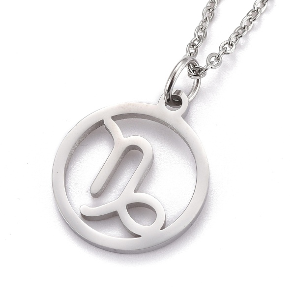 PandaHall 304 Stainless Steel Pendant Necklaces, with Lobster Claw Clasps, Constellation/Zodiac Sign, Stainless Steel Color, Capricorn...
PandaHall 304 Stainless Steel Pendant Necklaces, with Lobster Claw Clasps, Constellation/Zodiac Sign, Stainless Steel Color, Capricorn...