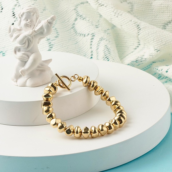 PandaHall Nuggets CCB Plastic Beaded Bracelet with Toggle Clasp for Girl Women, Gold, 7-7/8 inch(20cm) Plastic Gold
PandaHall Nuggets CCB Plastic Beaded Bracelet with Toggle Clasp for Girl Women, Gold, 7-7/8 inch(20cm) Plastic Gold