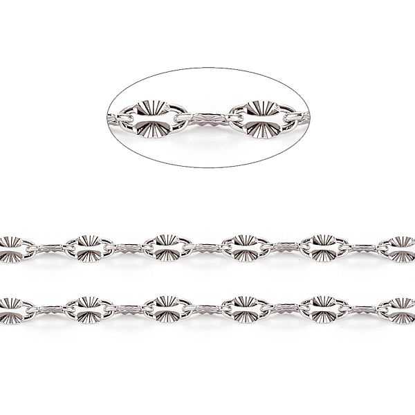 PandaHall 304 Stainless Steel Textured Cable Chains, with Spool, Soldered, Stainless Steel Color, 4.2x2x0.2mm, about 32.8 Feet(10m)/roll 304...
PandaHall 304 Stainless Steel Textured Cable Chains, with Spool, Soldered, Stainless Steel Color, 4.2x2x0.2mm, about 32.8 Feet(10m)/roll 304...