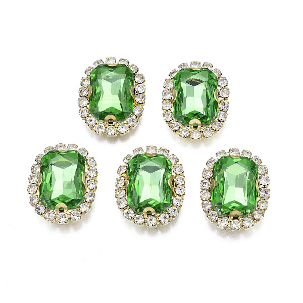 PandaHall Sew on Rhinestone, Transparent Glass Rhinestone, with Brass Prong Settings, Faceted, Rectangle, Dark Sea Green, 19.5x15.5x6.5mm..., Clear
PandaHall Sew on Rhinestone, Transparent Glass Rhinestone, with Brass Prong Settings, Faceted, Rectangle, Dark Sea Green, 19.5x15.5x6.5mm..., Clear