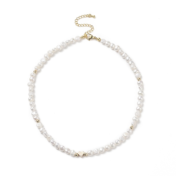 PandaHall Natural Pearl & Brass Heart Beaded Necklace for Women, Golden, 16.06 inch(40.8m) Pearl White
PandaHall Natural Pearl & Brass Heart Beaded Necklace for Women, Golden, 16.06 inch(40.8m) Pearl White