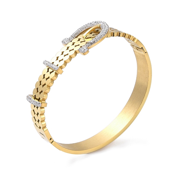 PandaHall Crystal Rhinestone Hinged Bangle, 304 Stainless Steel Jewelry for Women, Golden, 3/8~3/4 inch(1~2cm), Inner Diameter: 2-3/8x2 inch..., Clear
PandaHall Crystal Rhinestone Hinged Bangle, 304 Stainless Steel Jewelry for Women, Golden, 3/8~3/4 inch(1~2cm), Inner Diameter: 2-3/8x2 inch..., Clear