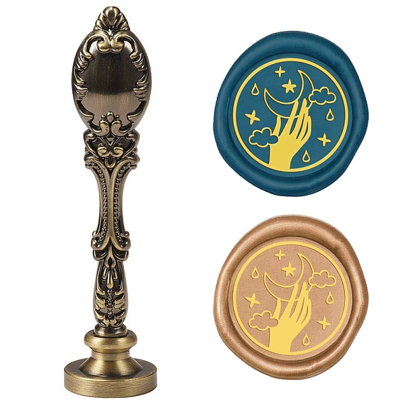 PandaHall DIY Scrapbook, Brass Wax Seal Stamp Head, Moon Pattern, 25x14mm Alloy Moon
PandaHall DIY Scrapbook, Brass Wax Seal Stamp Head, Moon Pattern, 25x14mm Alloy Moon
