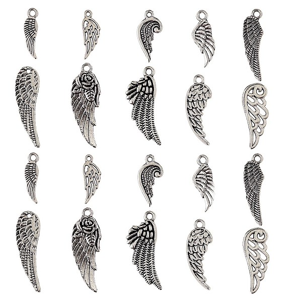 PandaHall 100Pcs 10 Styles Tibetan Style Alloy Pendants, Wing, Cadmium Free & Lead Free, Antique Silver, 17x5x1mm, Hole: 2mm, 10pcs/style...
PandaHall 100Pcs 10 Styles Tibetan Style Alloy Pendants, Wing, Cadmium Free & Lead Free, Antique Silver, 17x5x1mm, Hole: 2mm, 10pcs/style...