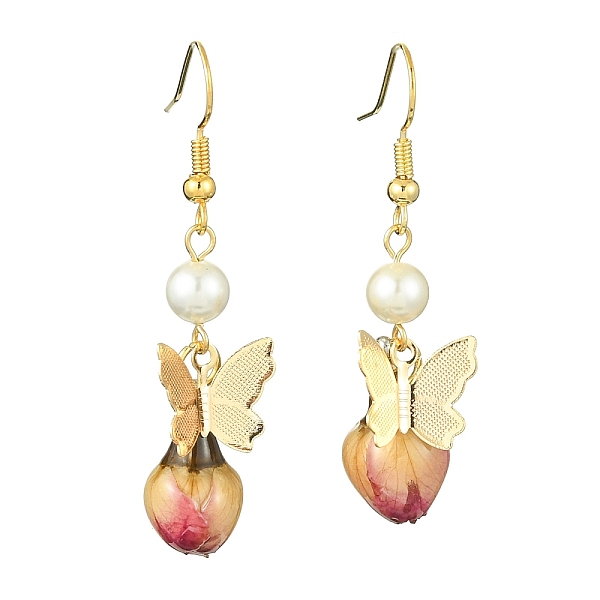 PandaHall Brass Butterfly Dangle Earrings, Natural Shell Pearl & Dried Real Rose Flower Long Drop Earrings, Golden, 50x11mm Shell Pearl...
PandaHall Brass Butterfly Dangle Earrings, Natural Shell Pearl & Dried Real Rose Flower Long Drop Earrings, Golden, 50x11mm Shell Pearl...
