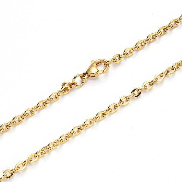 PandaHall Vacuum Plating 304 Stainless Steel Cable Chain Necklace, with Lobster Claw Clasp, Golden, 19.68 inch(50cm), Link: 4x3x0.8mm...
PandaHall Vacuum Plating 304 Stainless Steel Cable Chain Necklace, with Lobster Claw Clasp, Golden, 19.68 inch(50cm), Link: 4x3x0.8mm...