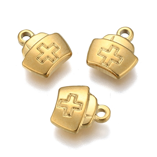 PandaHall 304 Stainless Steel Charms, Nurse Cap, Golden, 13x12x3mm, Hole: 2mm 304 Stainless Steel Hat
PandaHall 304 Stainless Steel Charms, Nurse Cap, Golden, 13x12x3mm, Hole: 2mm 304 Stainless Steel Hat