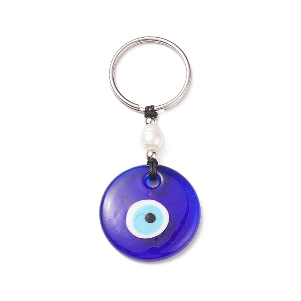 PandaHall Handmade Lampwork Blue Evil Eye Keychain Key Ring, Natural Pearl Bead Lucky Eyes Charm for Good Luck and Protection, Flat Round...
PandaHall Handmade Lampwork Blue Evil Eye Keychain Key Ring, Natural Pearl Bead Lucky Eyes Charm for Good Luck and Protection, Flat Round...