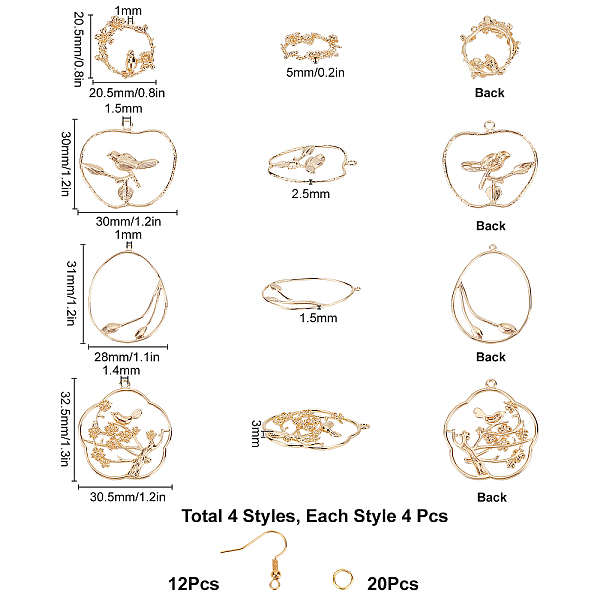 PandaHall SUNNYCLUE DIY 8Pairs Flower & Bird Earring Making Kits, Including 304 Stainless Steel Earring Hooks & Jump Rings, Brass Pendants...
PandaHall SUNNYCLUE DIY 8Pairs Flower & Bird Earring Making Kits, Including 304 Stainless Steel Earring Hooks & Jump Rings, Brass Pendants...