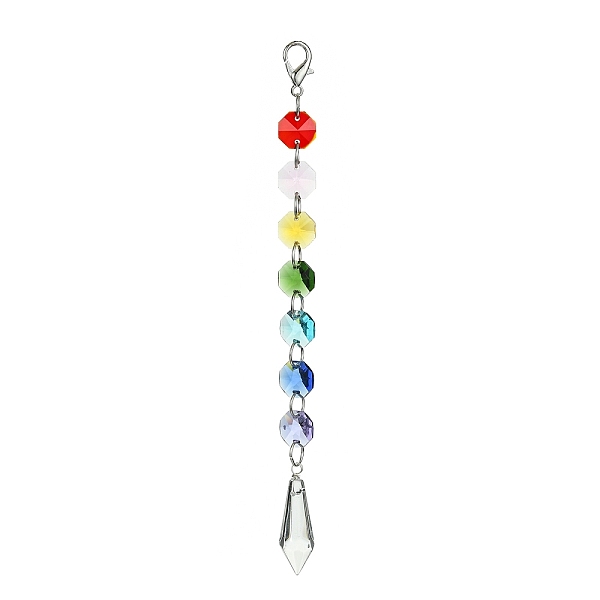 PandaHall Electroplate Octagon Glass Beaded Pendant Decorations, Suncatchers, Rainbow Maker, with Alloy Lobster Claw Clasps, Clear Faceted...
PandaHall Electroplate Octagon Glass Beaded Pendant Decorations, Suncatchers, Rainbow Maker, with Alloy Lobster Claw Clasps, Clear Faceted...