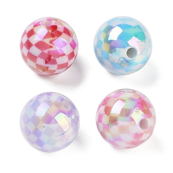 PandaHall UV Plating Rainbow Iridescent Acrylic Beads, Round with Tartan Pattern, Mixed Color, 15.8mm, Hole: 2.8mm Acrylic Round Multicolor
PandaHall UV Plating Rainbow Iridescent Acrylic Beads, Round with Tartan Pattern, Mixed Color, 15.8mm, Hole: 2.8mm Acrylic Round Multicolor