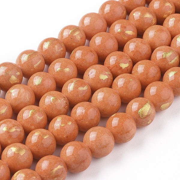 PandaHall Natural Mashan Jade Beads Strands, with Gold Foil, Dyed, Round, Coral, 10mm, Hole: 1mm, about 39~40pcs/strand, 15.75 inch(40cm)..., Red
PandaHall Natural Mashan Jade Beads Strands, with Gold Foil, Dyed, Round, Coral, 10mm, Hole: 1mm, about 39~40pcs/strand, 15.75 inch(40cm)..., Red