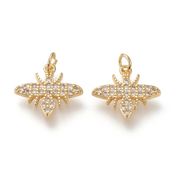 PandaHall Brass Micro Pave Cubic Zirconia Pendants, with Jump Rings, Long-lasting Plated, Bees, Clear, Golden, 16x17x2mm, Jump Rings: 5x1mm...
PandaHall Brass Micro Pave Cubic Zirconia Pendants, with Jump Rings, Long-lasting Plated, Bees, Clear, Golden, 16x17x2mm, Jump Rings: 5x1mm...