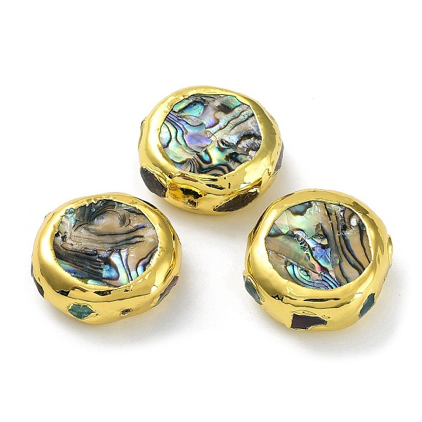 PandaHall Rack Plating Brass Beads, with Natural Abalone Shell/Paua Shell, Long-Lasting Plated, Flat Round, Golden, 22~23x23.5~25x9~10mm...
PandaHall Rack Plating Brass Beads, with Natural Abalone Shell/Paua Shell, Long-Lasting Plated, Flat Round, Golden, 22~23x23.5~25x9~10mm...
