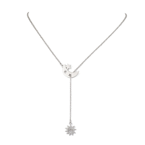 PandaHall 304 Stainless Cable Chain Necklaces, Moon & Sun Pendant Necklaces, Stainless Steel Color, 22.24 inch(56.5cm) 304 Stainless Steel...
PandaHall 304 Stainless Cable Chain Necklaces, Moon & Sun Pendant Necklaces, Stainless Steel Color, 22.24 inch(56.5cm) 304 Stainless Steel...