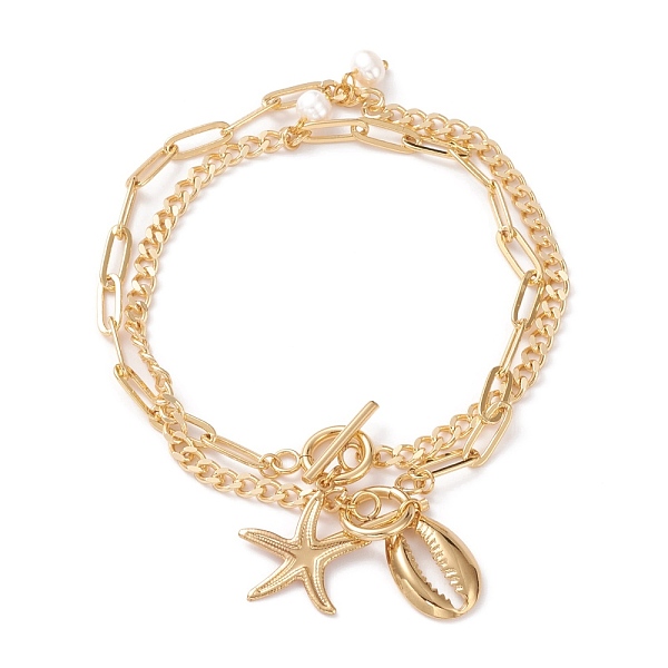PandaHall Anklets Sets, with Natural Pearl Beads, Brass Curb Chains & Paperclip Chains, 304 Stainless Steel Toggle Clasps & Pendants, Shell...
PandaHall Anklets Sets, with Natural Pearl Beads, Brass Curb Chains & Paperclip Chains, 304 Stainless Steel Toggle Clasps & Pendants, Shell...