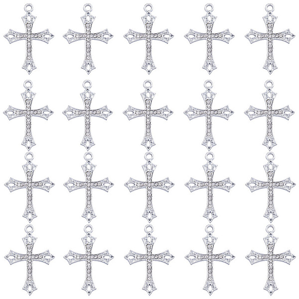 PandaHall SUNNYCLUE 40Pcs Alloy Crystal Rhinestone Pendants, Cross Charms, Platinum, 29x20x2mm, Hole: 2mm Alloy+Rhinestone Cross
PandaHall SUNNYCLUE 40Pcs Alloy Crystal Rhinestone Pendants, Cross Charms, Platinum, 29x20x2mm, Hole: 2mm Alloy+Rhinestone Cross