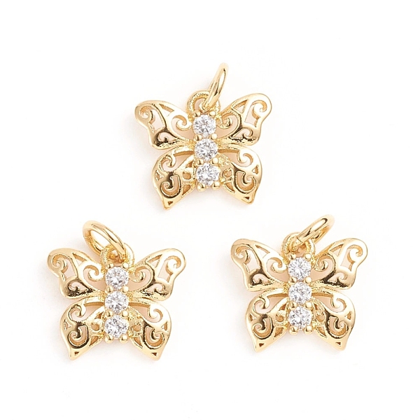 PandaHall Brass Micro Pave Cubic Zirconia Pendants, with Jump Ring, Butterfly, Clear, Golden, 10.5x12x2mm, Hole: 3mm Brass+Cubic Zirconia...
PandaHall Brass Micro Pave Cubic Zirconia Pendants, with Jump Ring, Butterfly, Clear, Golden, 10.5x12x2mm, Hole: 3mm Brass+Cubic Zirconia...
