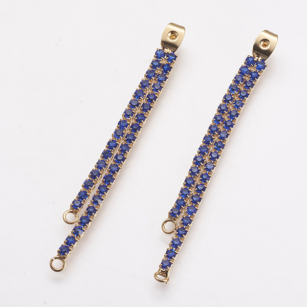 PandaHall Brass Rhinestone Ear Nuts, Friction Earring Backs for Stud Earrings, Real 18K Gold Plated, Sapphire, 58x2mm, Hole: 0.8 and 2mm..., Blue
PandaHall Brass Rhinestone Ear Nuts, Friction Earring Backs for Stud Earrings, Real 18K Gold Plated, Sapphire, 58x2mm, Hole: 0.8 and 2mm..., Blue