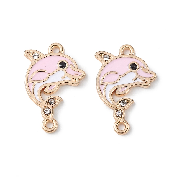 PandaHall Alloy Enamel Connector Charms, Dolphin Links with Crystal Rhinestone, Light Gold, Cadmium Free & Nickel Free & Lead Free, Pink...
PandaHall Alloy Enamel Connector Charms, Dolphin Links with Crystal Rhinestone, Light Gold, Cadmium Free & Nickel Free & Lead Free, Pink...