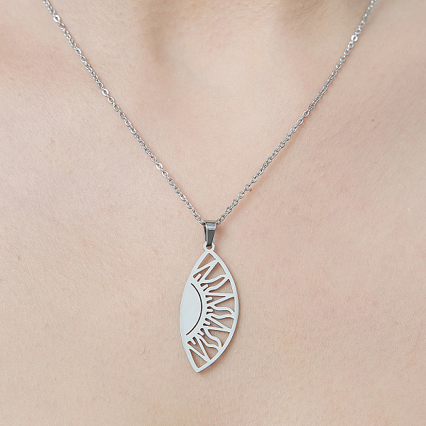 PandaHall 201 Stainless Steel Sun Pendant Necklace, Stainless Steel Color, 17.72 inch(45cm) 201 Stainless Steel Sun
PandaHall 201 Stainless Steel Sun Pendant Necklace, Stainless Steel Color, 17.72 inch(45cm) 201 Stainless Steel Sun