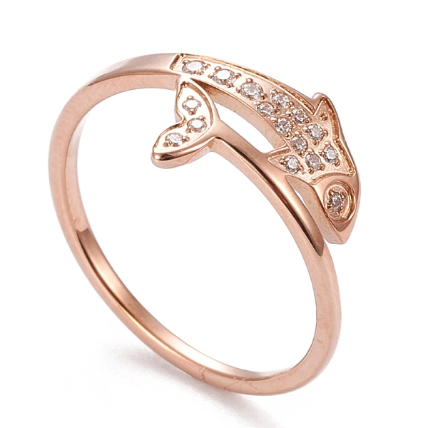 PandaHall 304 Stainless Steel Finger Rings, with Clear Cubic Zirconia, Fish, Rose Gold, Size 6~9, 16.5~18.9mm Stainless Steel+Cubic Zirconia...
PandaHall 304 Stainless Steel Finger Rings, with Clear Cubic Zirconia, Fish, Rose Gold, Size 6~9, 16.5~18.9mm Stainless Steel+Cubic Zirconia...