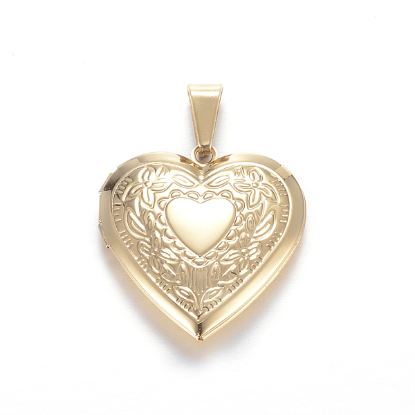 PandaHall 316 Surgical Stainless Steel Locket Pendants, Heart, Real 18K Gold Plated, 29x29x7mm, Hole: 9x5mm, Inner: 21x17mm 316 Surgical...
PandaHall 316 Surgical Stainless Steel Locket Pendants, Heart, Real 18K Gold Plated, 29x29x7mm, Hole: 9x5mm, Inner: 21x17mm 316 Surgical...