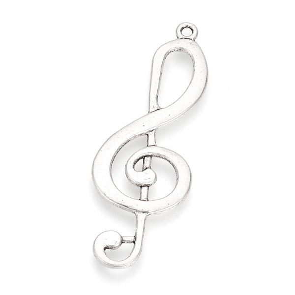 PandaHall Tibetan Style Alloy Pendants, Musical Note, Cadmium Free & Lead Free, Big Pendants, Antique Silver, 60x21x2mm, Hole: 2mm, about...
PandaHall Tibetan Style Alloy Pendants, Musical Note, Cadmium Free & Lead Free, Big Pendants, Antique Silver, 60x21x2mm, Hole: 2mm, about...