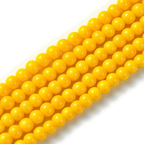 PandaHall Eco-Friendly Round Baking Paint Glass Beads Strands, Cotton Cord Threaded, Yellow, 4~4.5mm, Hole: 0.7~1.1mm, about 104pcs/strand...
PandaHall Eco-Friendly Round Baking Paint Glass Beads Strands, Cotton Cord Threaded, Yellow, 4~4.5mm, Hole: 0.7~1.1mm, about 104pcs/strand...