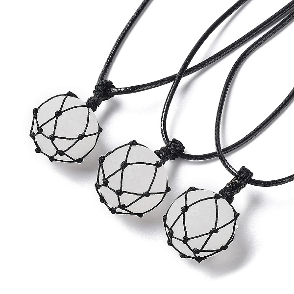 PandaHall Natural Rose Quartz Round Pendant Necklace, Wax Rope Macrame Pouch Adjustable Necklace, 29.69~30.24 inch(75.4~76.8cm) Rose Quartz
PandaHall Natural Rose Quartz Round Pendant Necklace, Wax Rope Macrame Pouch Adjustable Necklace, 29.69~30.24 inch(75.4~76.8cm) Rose Quartz