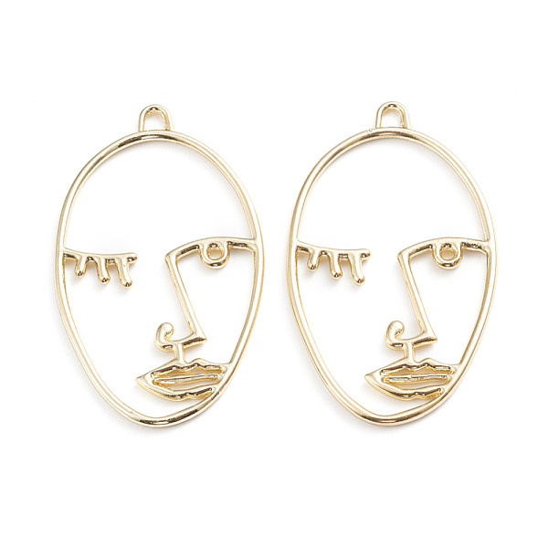 PandaHall Alloy Open Back Bezel Pendants, For DIY UV Resin, Epoxy Resin, Pressed Flower Jewelry, Abstract Face, Golden, 41x24.5x1.5mm, Hole...
PandaHall Alloy Open Back Bezel Pendants, For DIY UV Resin, Epoxy Resin, Pressed Flower Jewelry, Abstract Face, Golden, 41x24.5x1.5mm, Hole...