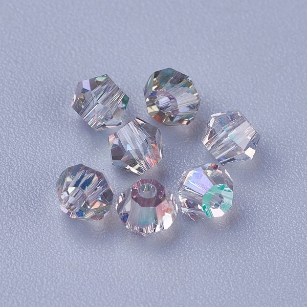 PandaHall K9 Glass Beads, Faceted, Bicone, Ghost Light, 3x3mm, Hole: 0.8mm Glass Bicone Gray
PandaHall K9 Glass Beads, Faceted, Bicone, Ghost Light, 3x3mm, Hole: 0.8mm Glass Bicone Gray