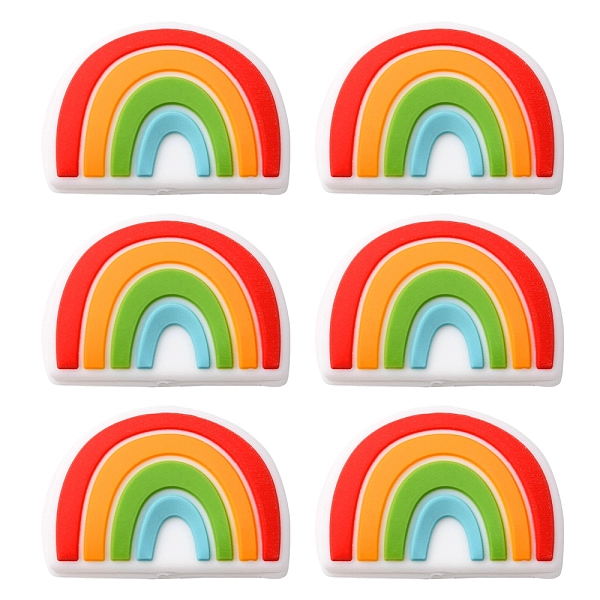 PandaHall 6Pcs Food Grade Eco-Friendly Silicone Focal Beads, Chewing Beads For Teethers, DIY Nursing Necklaces Making, Rainbow Shaped, Red...
PandaHall 6Pcs Food Grade Eco-Friendly Silicone Focal Beads, Chewing Beads For Teethers, DIY Nursing Necklaces Making, Rainbow Shaped, Red...