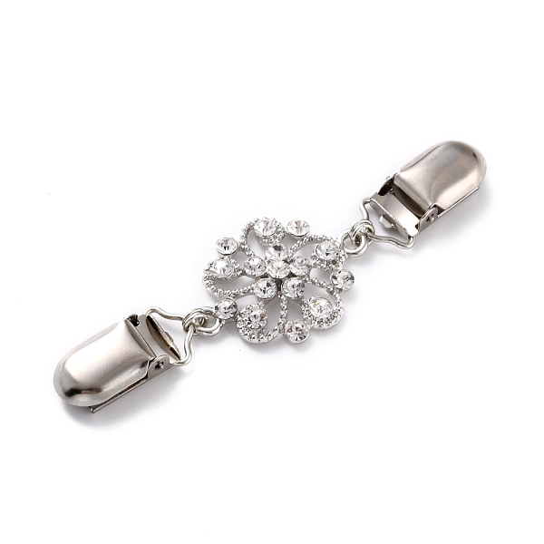PandaHall Vintage Alloy Sweater Clips, Cardigan Collar Clip, Flower with Rhinestone, Platinum, 117mm Alloy+Rhinestone Clear
PandaHall Vintage Alloy Sweater Clips, Cardigan Collar Clip, Flower with Rhinestone, Platinum, 117mm Alloy+Rhinestone Clear