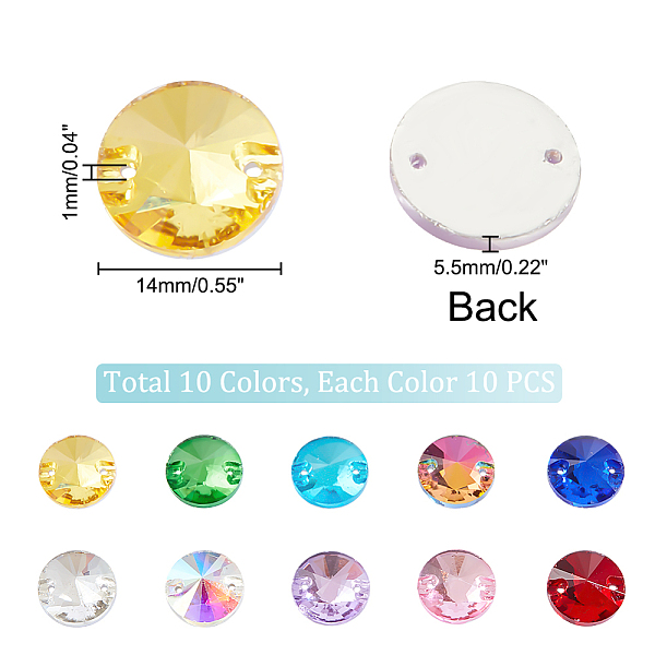 PandaHall AHANDMAKER 100 Pcs Sew On Rhinestones, 10 Colors Flat Back Sewing Stone Beads, 2-Holes Glass Connector Beads, Clothing..., Multicolor
PandaHall AHANDMAKER 100 Pcs Sew On Rhinestones, 10 Colors Flat Back Sewing Stone Beads, 2-Holes Glass Connector Beads, Clothing..., Multicolor