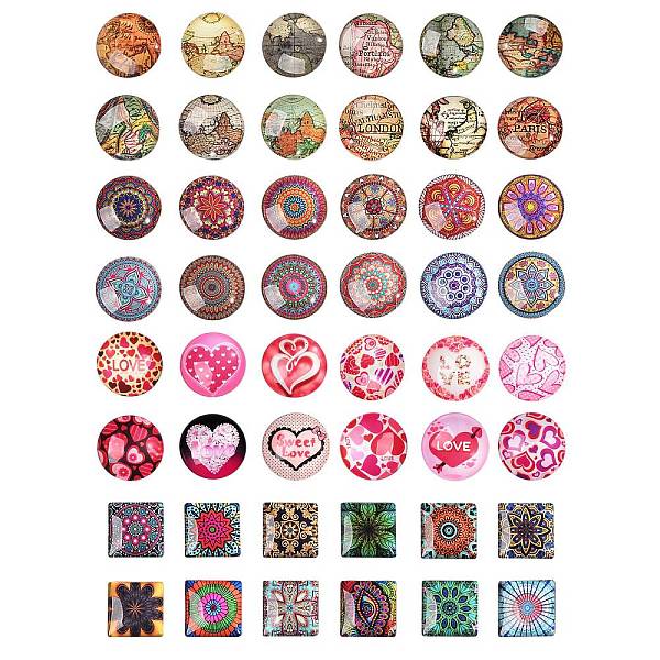 PandaHall 4Sets 4 Styles Glass Cabochons, Half Round with Heart, Mixed Color, Heart Pattern, Mixed Color, 12pcs/set, 1set/style Glass Mixed..., Multicolor
PandaHall 4Sets 4 Styles Glass Cabochons, Half Round with Heart, Mixed Color, Heart Pattern, Mixed Color, 12pcs/set, 1set/style Glass Mixed..., Multicolor