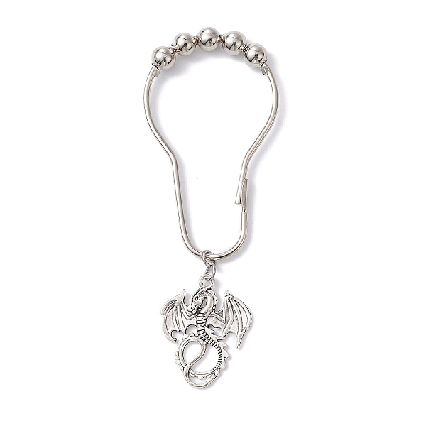 PandaHall Iron Shower Curtain Rings for Bathroom, with Alloy Pendents, Dragon, Antique Silver, 113mm Alloy Dragon
PandaHall Iron Shower Curtain Rings for Bathroom, with Alloy Pendents, Dragon, Antique Silver, 113mm Alloy Dragon