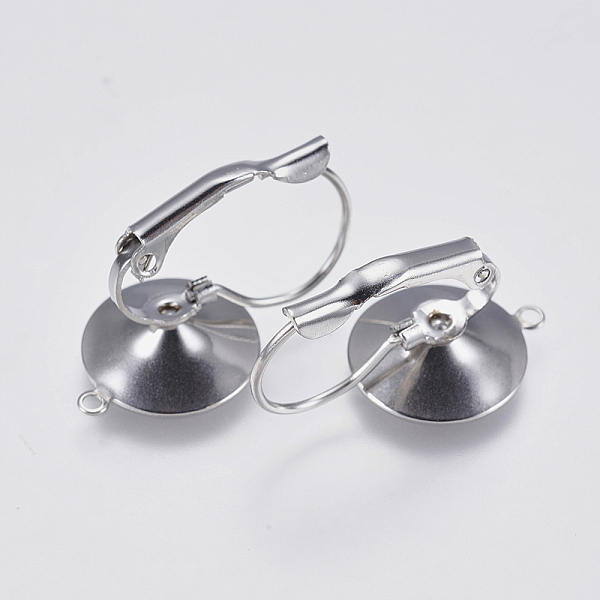 PandaHall 304 Stainless Steel Leverback Earring Settings, with Loop, Flat Round, Stainless Steel Color, 23x12.5x12mm, Hole: 1mm, Pin: 0.7mm...
PandaHall 304 Stainless Steel Leverback Earring Settings, with Loop, Flat Round, Stainless Steel Color, 23x12.5x12mm, Hole: 1mm, Pin: 0.7mm...