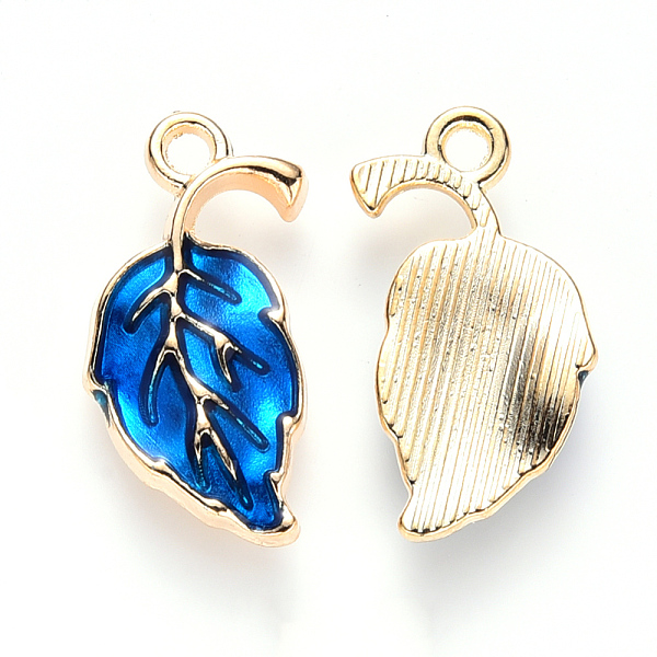PandaHall Alloy Enamel Pendants, Leaf, Light Gold, Blue, 20x10x2mm, Hole: 1.6mm Alloy+Enamel Leaf Blue
PandaHall Alloy Enamel Pendants, Leaf, Light Gold, Blue, 20x10x2mm, Hole: 1.6mm Alloy+Enamel Leaf Blue