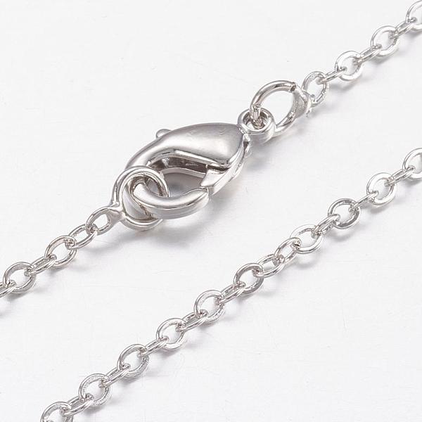 PandaHall Brass Chain Necklaces, Cross/Rolo Chain, with Lobster Claw Clasps, Real Platinum Plated, 17.6 inch(44.8cm), 1.5mm Brass
PandaHall Brass Chain Necklaces, Cross/Rolo Chain, with Lobster Claw Clasps, Real Platinum Plated, 17.6 inch(44.8cm), 1.5mm Brass