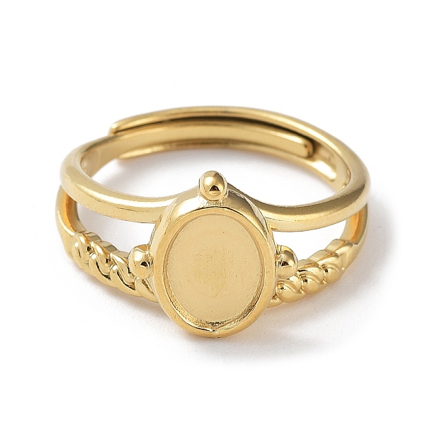 PandaHall 304 Stainless Steel Adjustable Ring Components, Bezel Cup Ring Settings, Oval, Real 14K Gold Plated, Inner Diameter: 17mm, Tray...
PandaHall 304 Stainless Steel Adjustable Ring Components, Bezel Cup Ring Settings, Oval, Real 14K Gold Plated, Inner Diameter: 17mm, Tray...