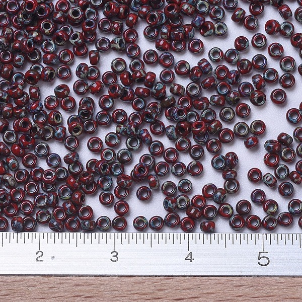 PandaHall MIYUKI Round Rocailles Beads, Japanese Seed Beads, 11/0, (RR4521) Opaque Red Picasso, 2x1.3mm, Hole: 0.8mm, about 1111pcs/10g...
PandaHall MIYUKI Round Rocailles Beads, Japanese Seed Beads, 11/0, (RR4521) Opaque Red Picasso, 2x1.3mm, Hole: 0.8mm, about 1111pcs/10g...