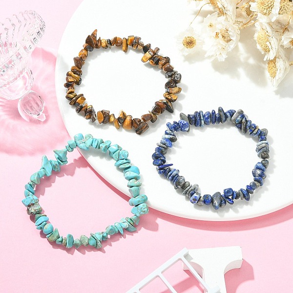 PandaHall 3Pcs 3 Style Natural & Synthetic Mixed Gemstone Chips Beaded Stretch Bracelets Set for Women, Inner Diameter: 2 inch(5cm)...
PandaHall 3Pcs 3 Style Natural & Synthetic Mixed Gemstone Chips Beaded Stretch Bracelets Set for Women, Inner Diameter: 2 inch(5cm)...