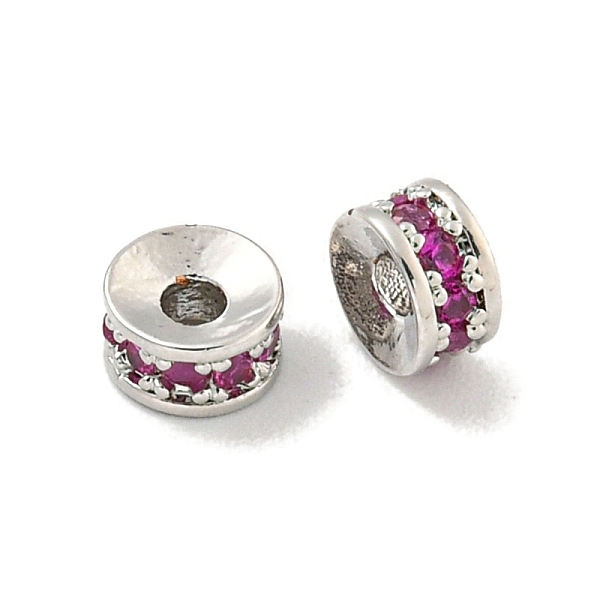 PandaHall Brass Cubic Zirconia Spacer Beads, Long-Lasting Plated, Lead Free & Cadmium Free, Rondelle, Fuchsia, 4x2mm, Hole: 1.4mm..., Pink
PandaHall Brass Cubic Zirconia Spacer Beads, Long-Lasting Plated, Lead Free & Cadmium Free, Rondelle, Fuchsia, 4x2mm, Hole: 1.4mm..., Pink
