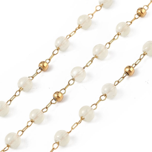 PandaHall Dyed Natural Jade Round Beaded Chain, with Golden 304 Stainless Steel Satellite Chains, Unwelded, with Spool, Beige, 2.5x1x0.3mm..., Yellow
PandaHall Dyed Natural Jade Round Beaded Chain, with Golden 304 Stainless Steel Satellite Chains, Unwelded, with Spool, Beige, 2.5x1x0.3mm..., Yellow