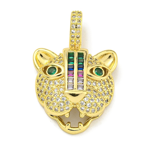 PandaHall Brass Micro Pave Cubic Zirconia Pendants, Leopard Head Charms, Real 18K Gold Plated, 26x23x8mm, Hole: 7x4.5mm Brass+Cubic Zirconia..., Clear
PandaHall Brass Micro Pave Cubic Zirconia Pendants, Leopard Head Charms, Real 18K Gold Plated, 26x23x8mm, Hole: 7x4.5mm Brass+Cubic Zirconia..., Clear